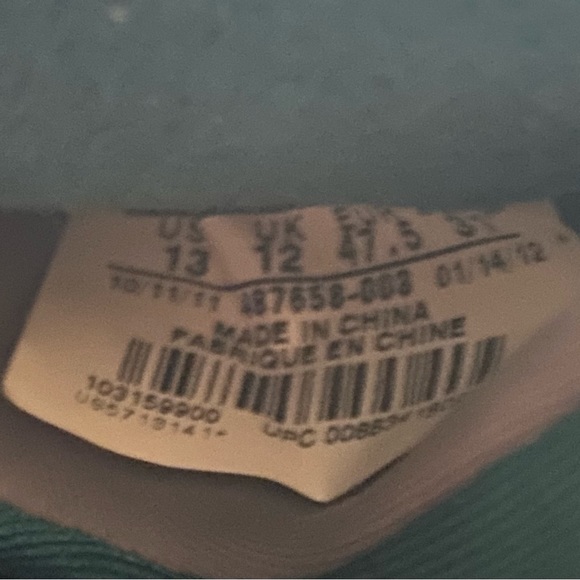 2012 Nike Air Diamond Turf II ‘Freshwater’ Gray/ Teal  Mens Size 13 487658-003 - Picture 4 of 9